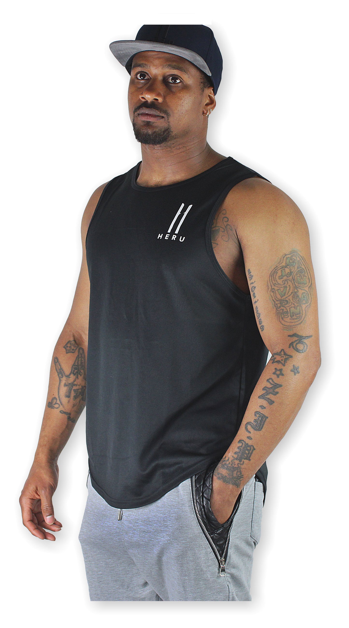Level Up Tanktop Zwart